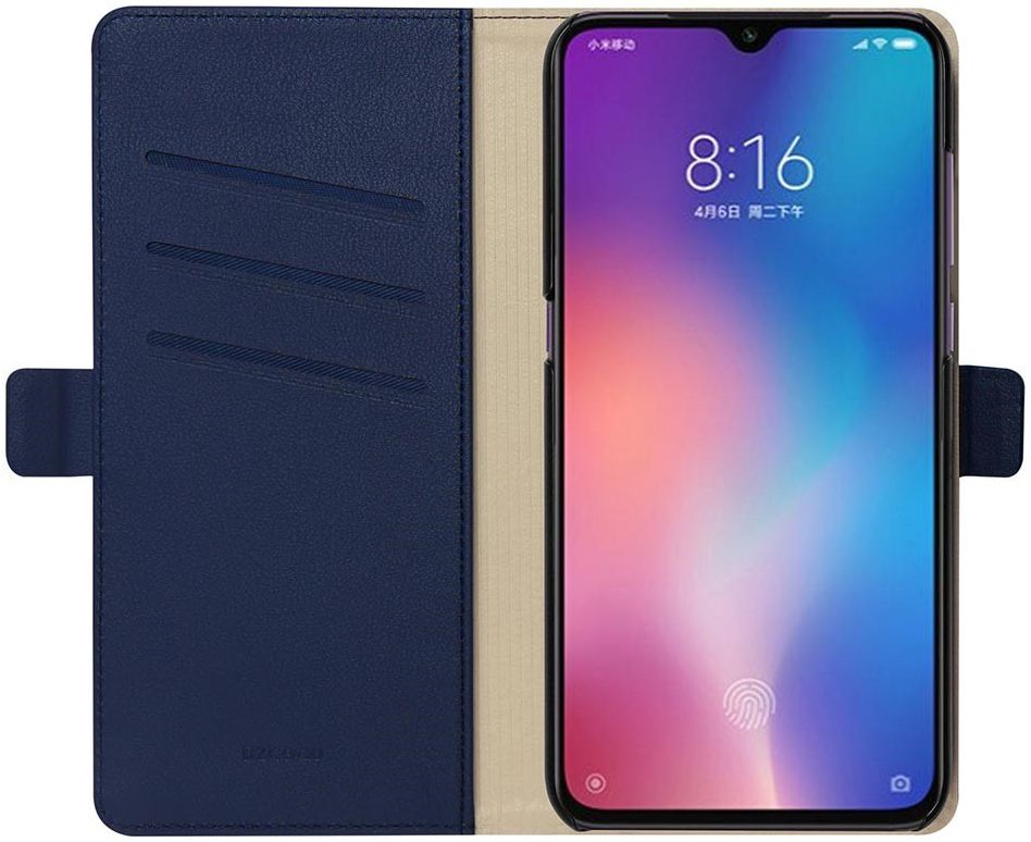 Xiaomi Mi 9 Hoesje Luxe Portemonnee Book Case Blauw afbeelding 1