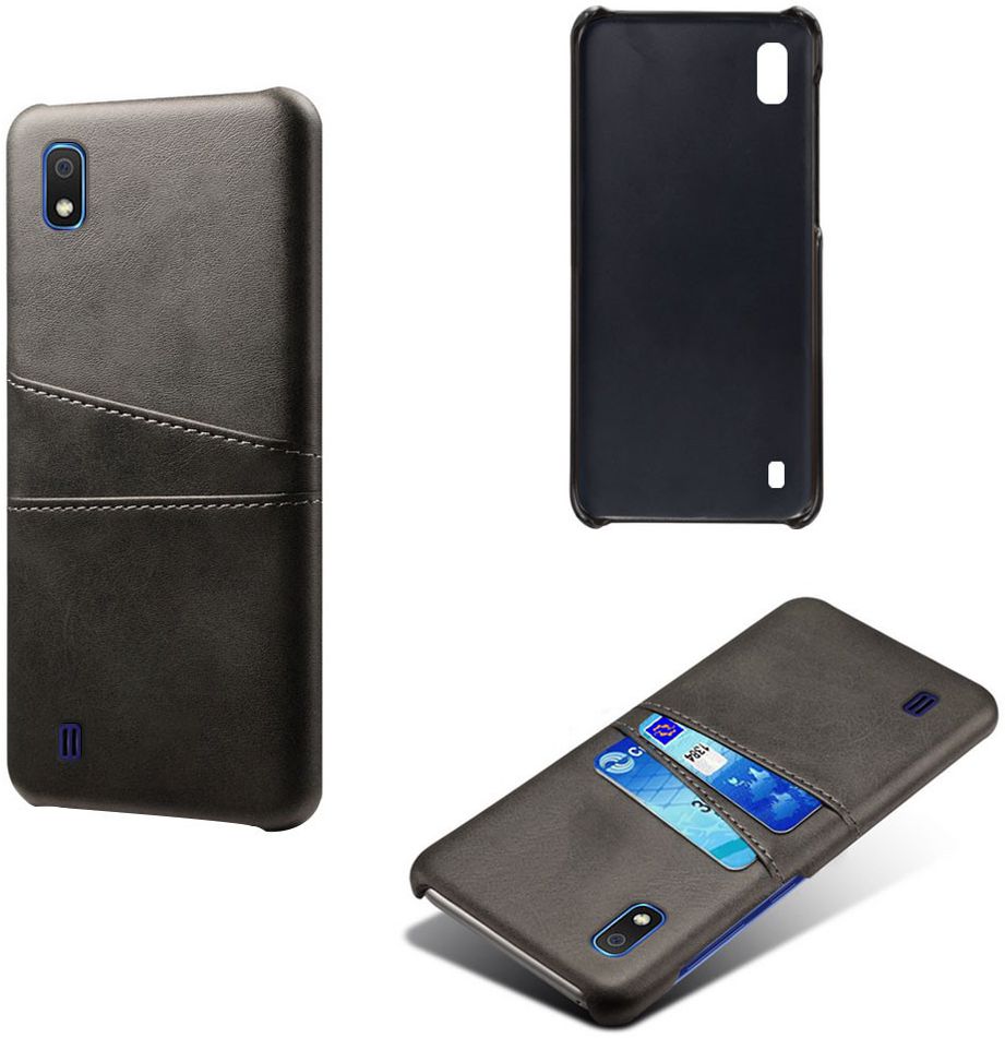 Samsung Galaxy A10 Kunstleren Back Cover met Kaarthouder Zwart afbeelding 4
