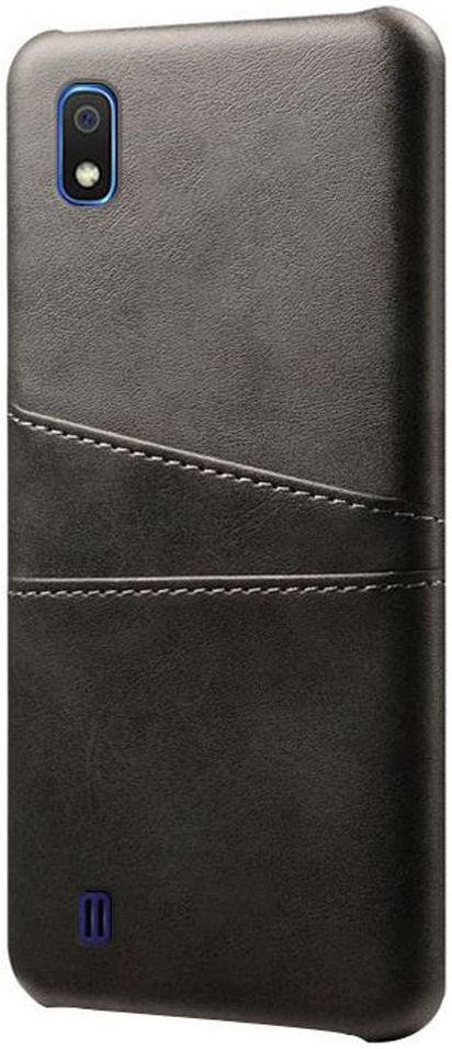 Samsung Galaxy A10 Kunstleren Back Cover met Kaarthouder Zwart afbeelding 1