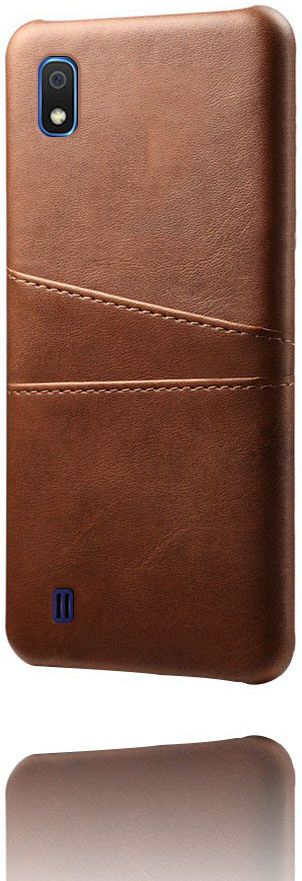 Samsung Galaxy A10 Kunstleren Back Cover met Kaarthouder Bruin afbeelding 5