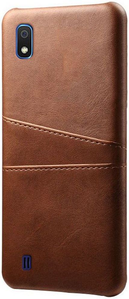 Samsung Galaxy A10 Kunstleren Back Cover met Kaarthouder Bruin afbeelding 1