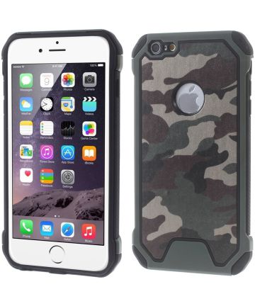 Apple iPhone 6(S) Camouflage Hoesje Groen Hoesjes