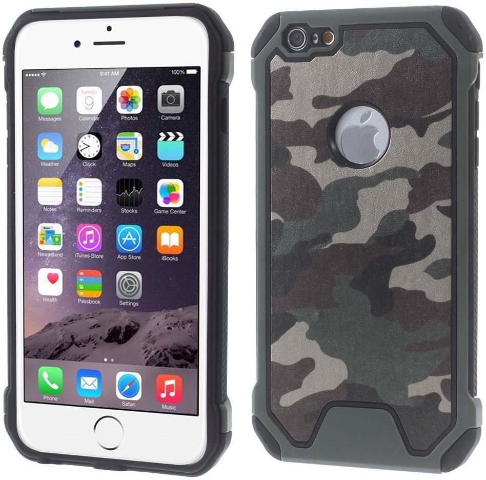 Apple iPhone 6(S) Camouflage Hoesje Groen afbeelding 1