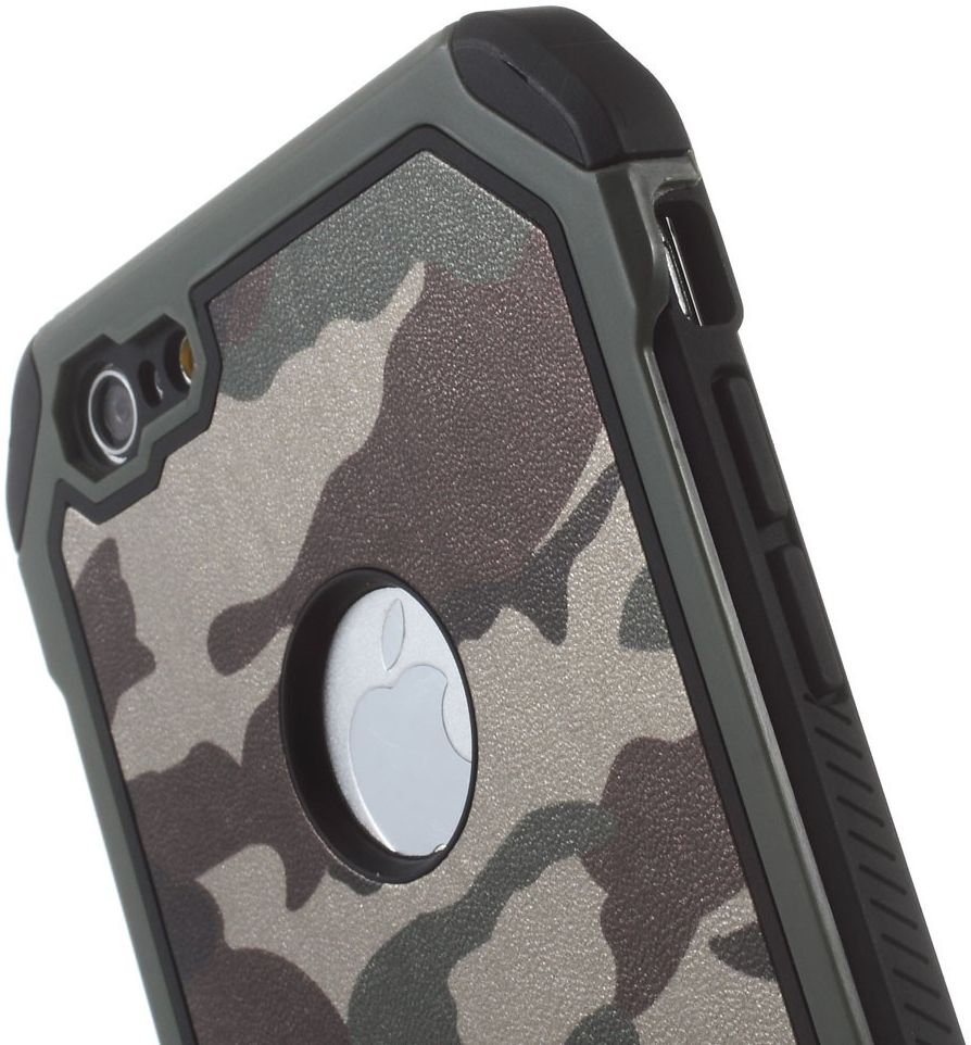 Apple iPhone 6(S) Camouflage Hoesje Groen afbeelding 2