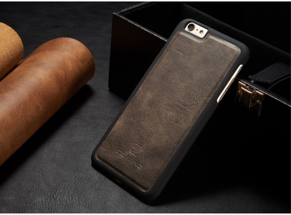 Apple iPhone 6(S) Plus Leren 2-in-1 Bookcase en Back Cover Coffee afbeelding 12
