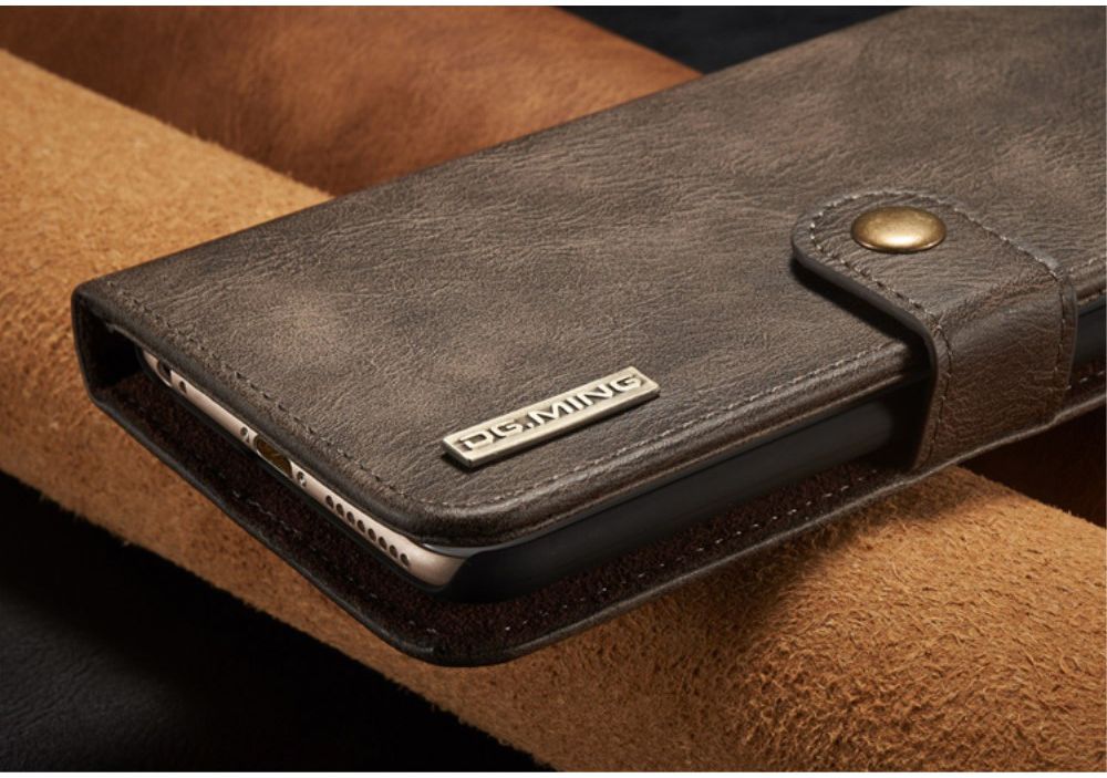 Apple iPhone 6(S) Plus Leren 2-in-1 Bookcase en Back Cover Coffee afbeelding 16