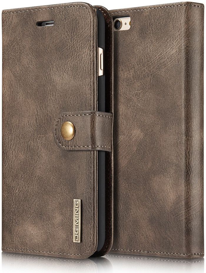Apple iPhone 6(S) Plus Leren 2-in-1 Bookcase en Back Cover Coffee afbeelding 18