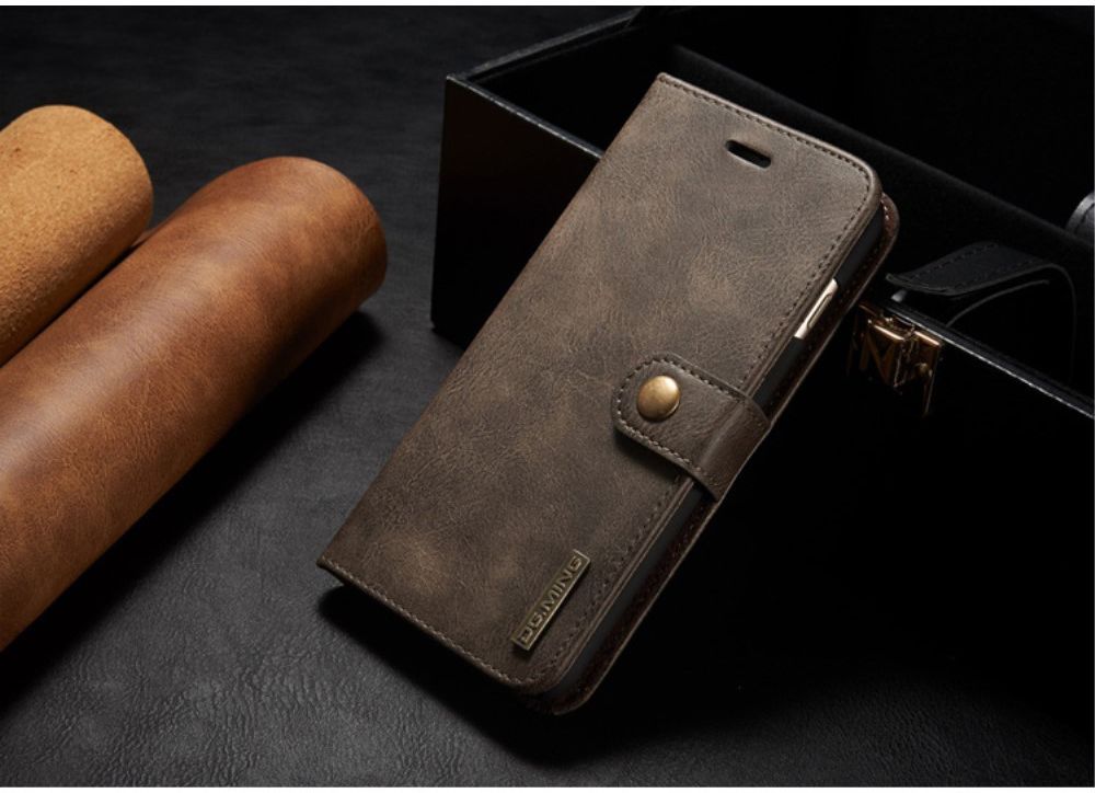 Apple iPhone 6(S) Plus Leren 2-in-1 Bookcase en Back Cover Coffee afbeelding 10