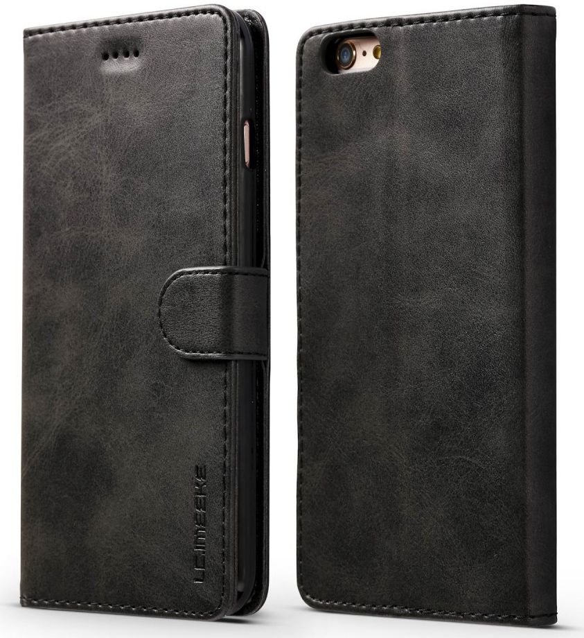 Apple iPhone 6(S) Portemonnee Bookcase Hoesje Splitleer Zwart afbeelding 2