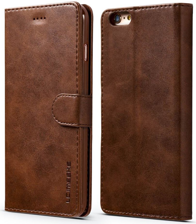 Apple iPhone 6(S) Portemonnee Bookcase Hoesje Splitleer Bruin afbeelding 2