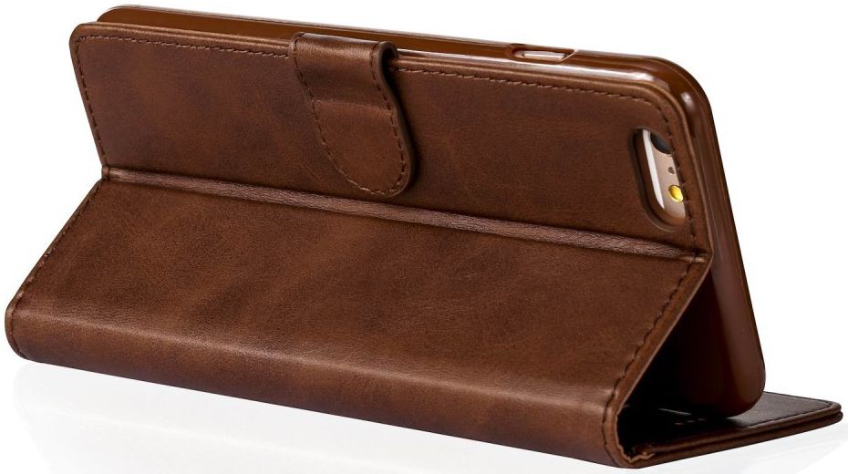 Apple iPhone 6(S) Portemonnee Bookcase Hoesje Splitleer Bruin afbeelding 4