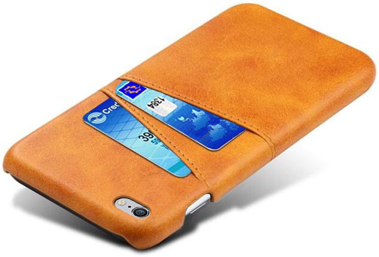 Apple iPhone 6(S) Plus Kunstleren Back Cover met Kaarthouder Bruin afbeelding 6