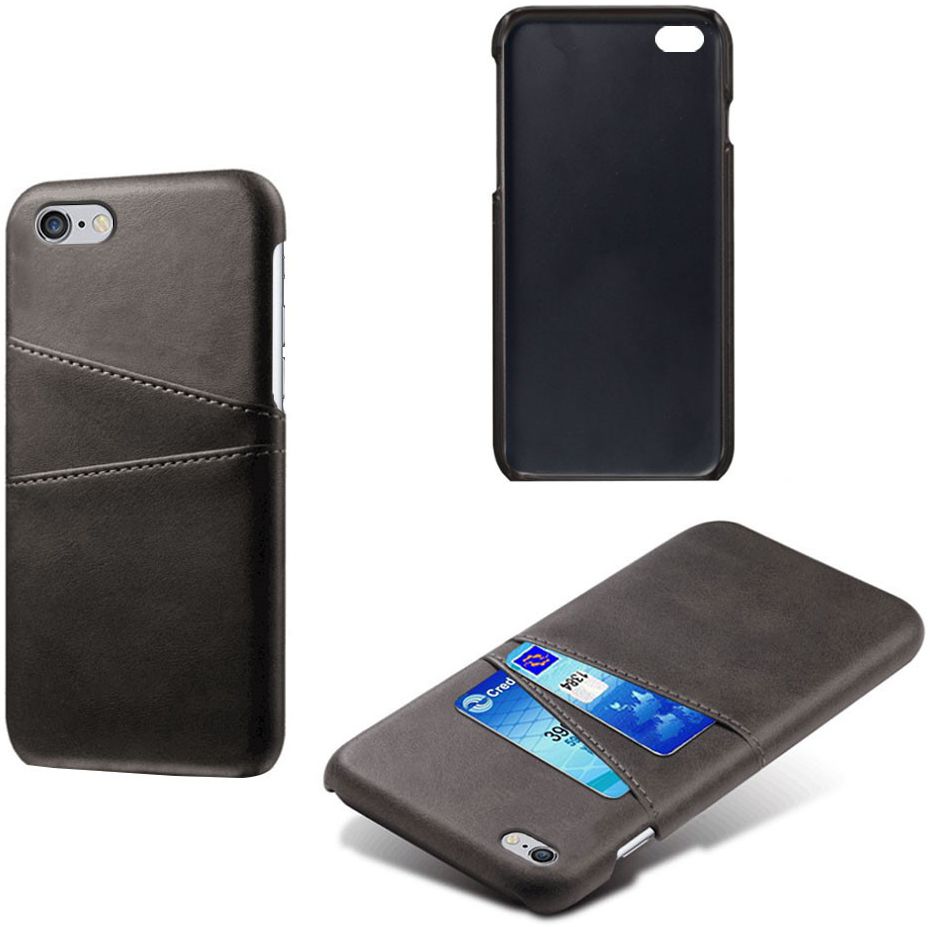 Apple iPhone 6(S) Plus Kunstleren Back Cover met Kaarthouder Zwart afbeelding 6