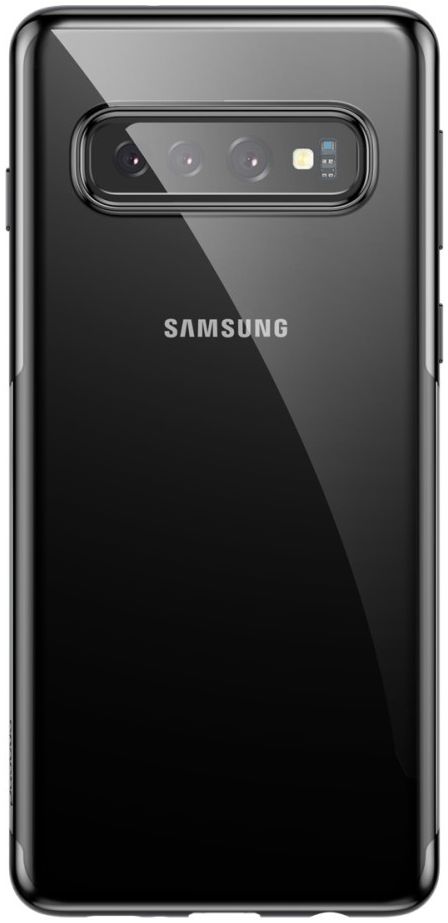 Baseus Shining Transparant TPU Hoesje Samsung Galaxy S10 Zwart afbeelding 1