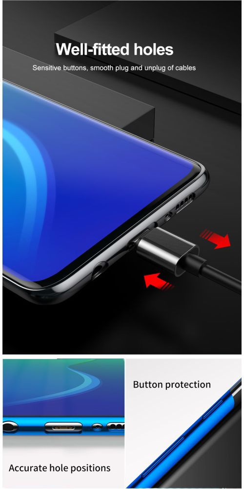 Baseus Shining Transparant TPU Hoesje Samsung Galaxy S10 Zwart afbeelding 11