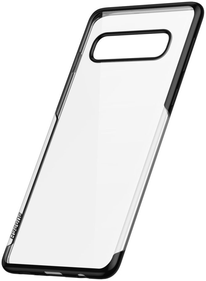 Baseus Shining Transparant TPU Hoesje Samsung Galaxy S10 Zwart afbeelding 2