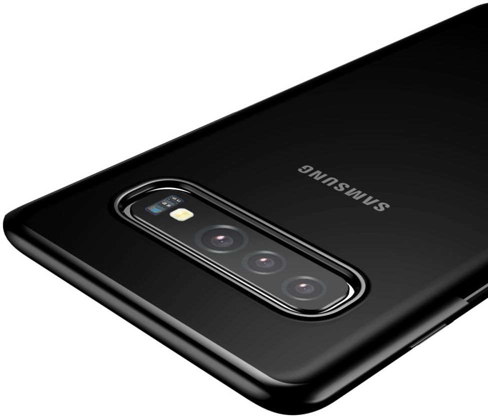 Baseus Shining Transparant TPU Hoesje Samsung Galaxy S10 Zwart afbeelding 4