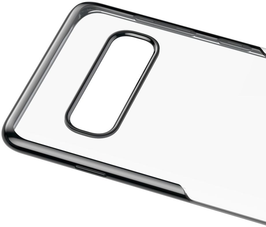 Baseus Shining Transparant TPU Hoesje Samsung Galaxy S10 Zwart afbeelding 5