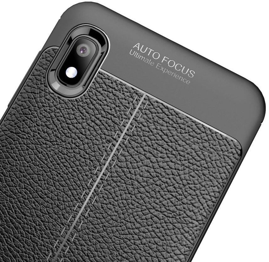 Samsung Galaxy A10 Hoesje Leren Textuur TPU Zwart afbeelding 12