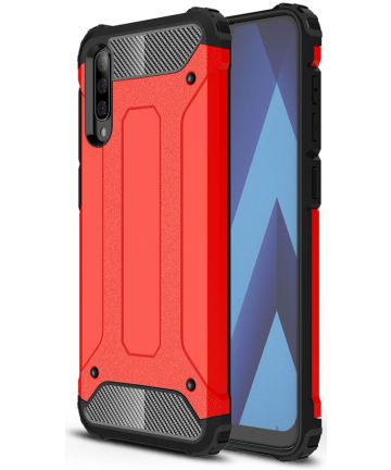 Samsung Galaxy A70 Hoesje Shock Proof Hybride Back Cover Rood Hoesjes