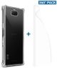 IMAK Sony Xperia 10 Hoesje TPU met Screenprotector Transparant