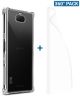 IMAK Sony Xperia 10 Plus Hoesje TPU met Screenprotector Transparant