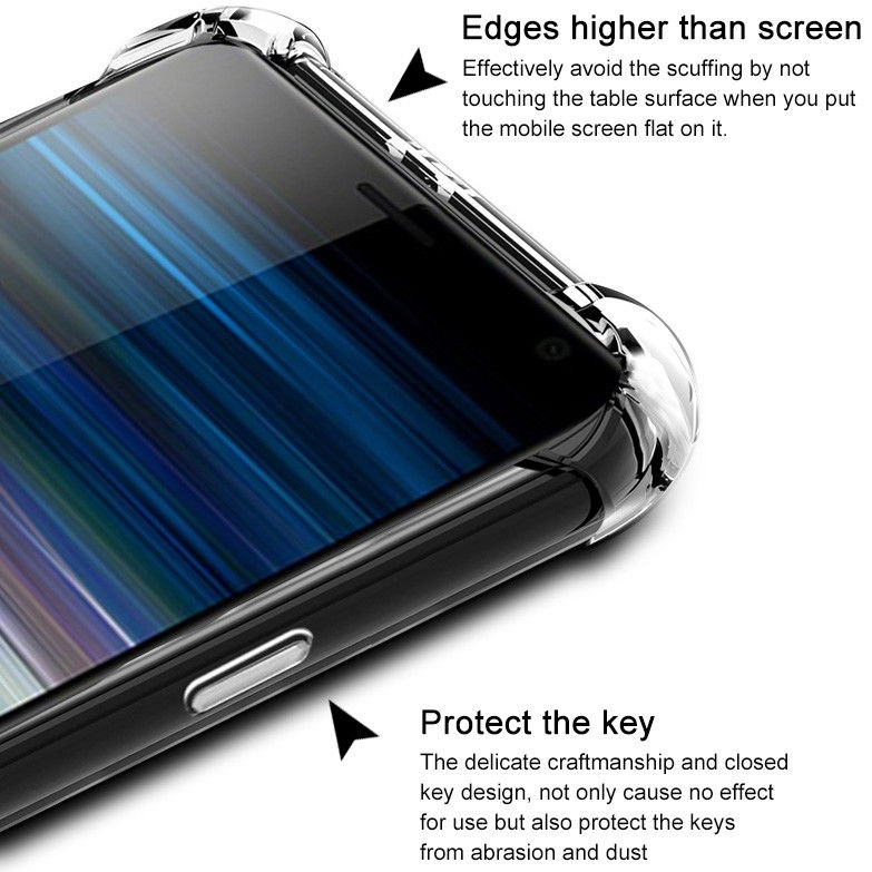 IMAK Sony Xperia 10 Plus Hoesje TPU met Screenprotector Transparant afbeelding 8