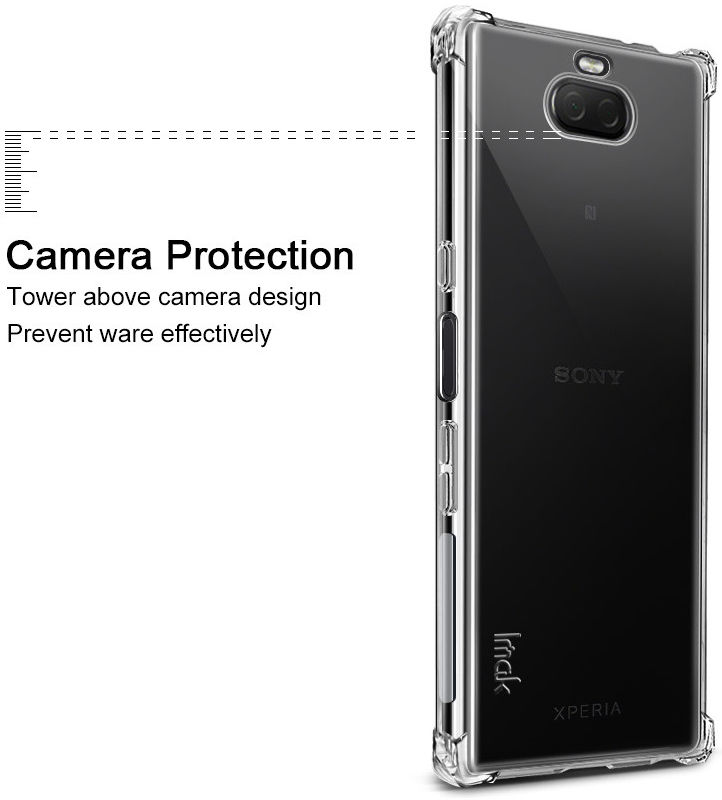 IMAK Sony Xperia 10 Plus Hoesje TPU met Screenprotector Transparant afbeelding 9
