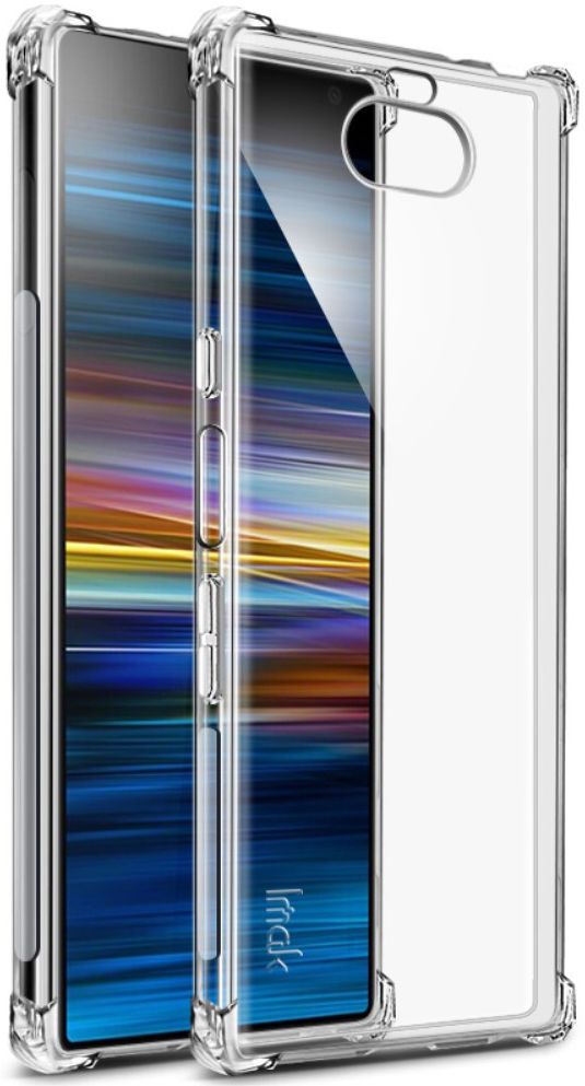 IMAK Sony Xperia 10 Plus Hoesje TPU met Screenprotector Transparant afbeelding 2