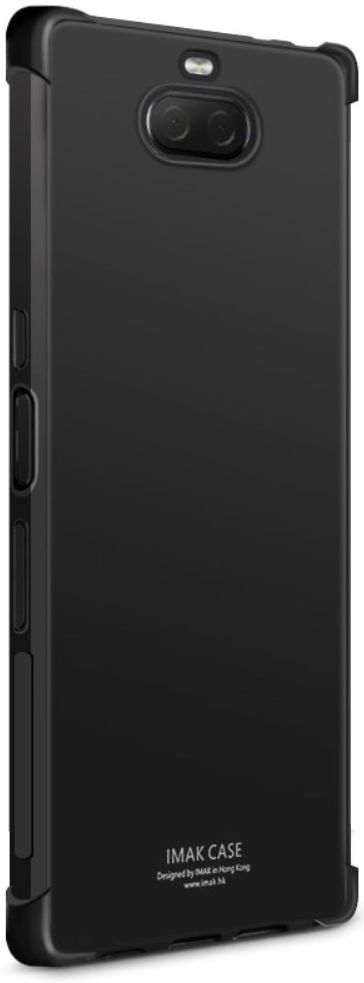 IMAK Sony Xperia 10 Plus Hoesje TPU met Screenprotector Metaal Zwart afbeelding 4