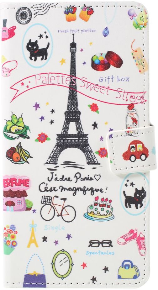 Sony Xperia 10 Portemonnee Hoesje Print Eiffel Tower afbeelding 1