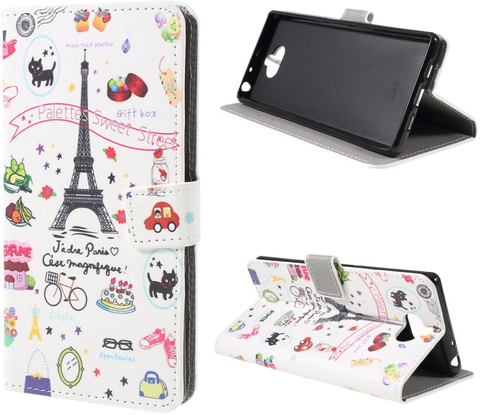 Sony Xperia 10 Portemonnee Hoesje Print Eiffel Tower afbeelding 2