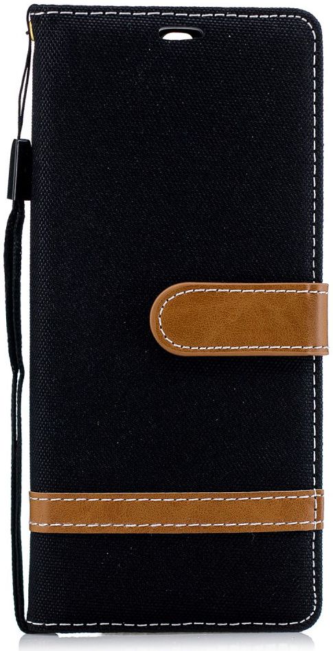 Sony Xperia 10 Jeans Portemonnee Hoesje Zwart afbeelding 1