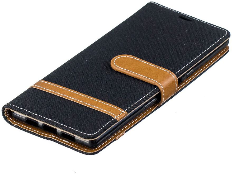 Sony Xperia 10 Jeans Portemonnee Hoesje Zwart afbeelding 7
