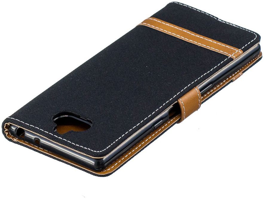 Sony Xperia 10 Jeans Portemonnee Hoesje Zwart afbeelding 8