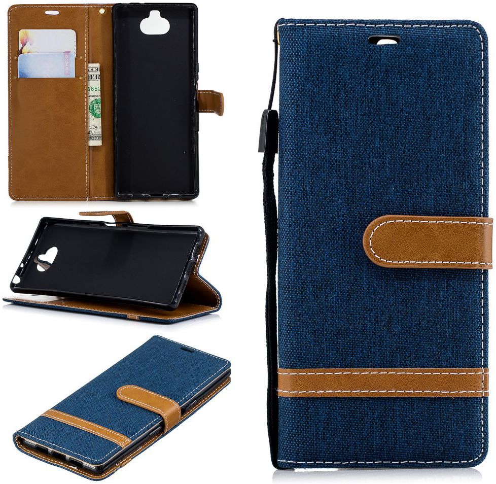 Sony Xperia 10 Jeans Portemonnee Hoesje Blauw afbeelding 3