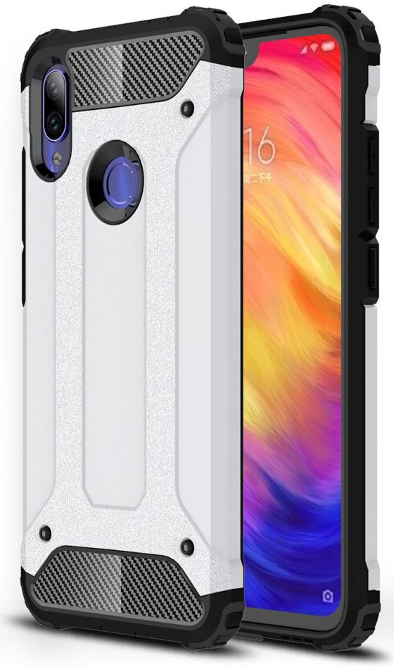 Xiaomi Redmi Note 7 Hybride Hoesje Wit afbeelding 1