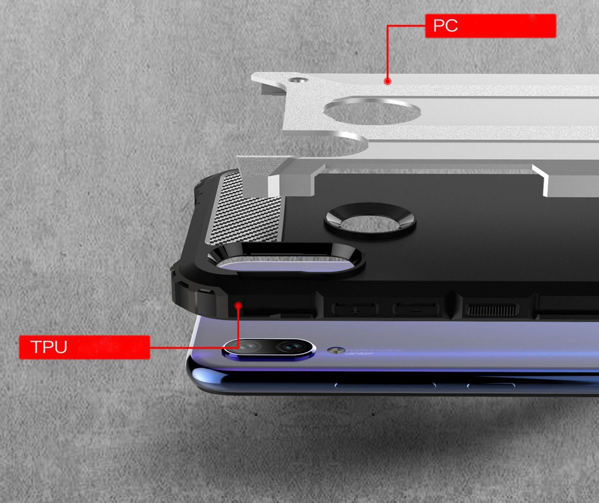 Xiaomi Redmi Note 7 Hybride Hoesje Blauw afbeelding 4