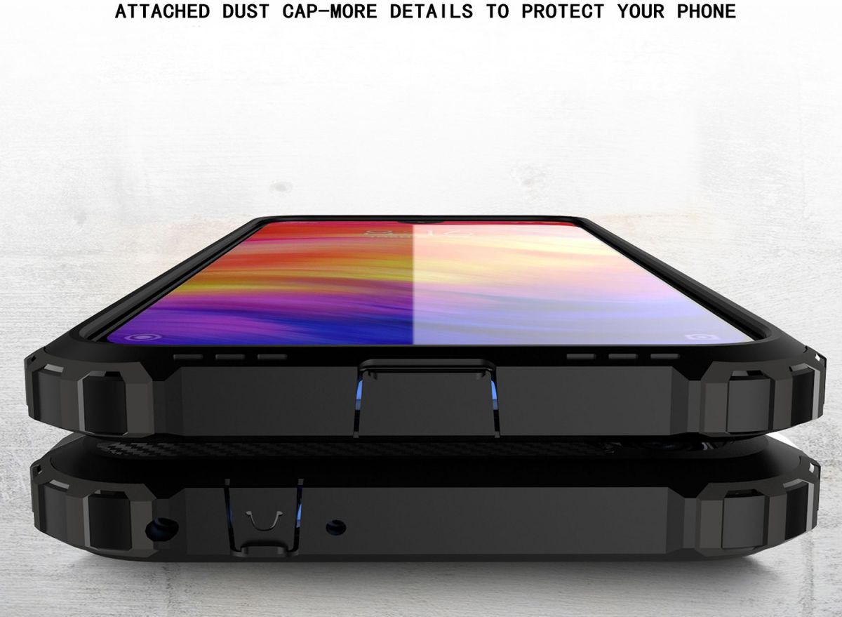 Xiaomi Redmi Note 7 Hybride Hoesje Blauw afbeelding 5