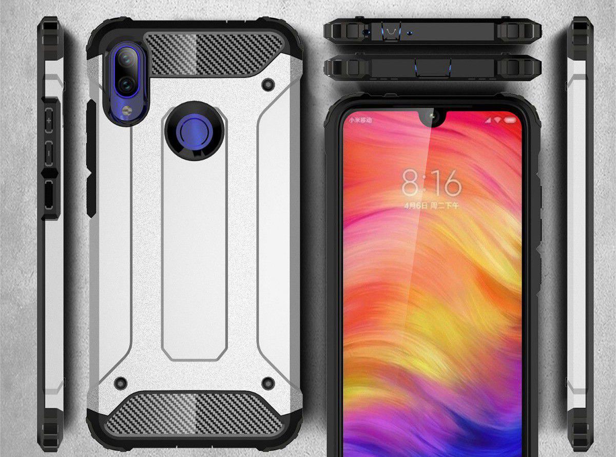 Xiaomi Redmi Note 7 Hybride Hoesje Blauw afbeelding 9