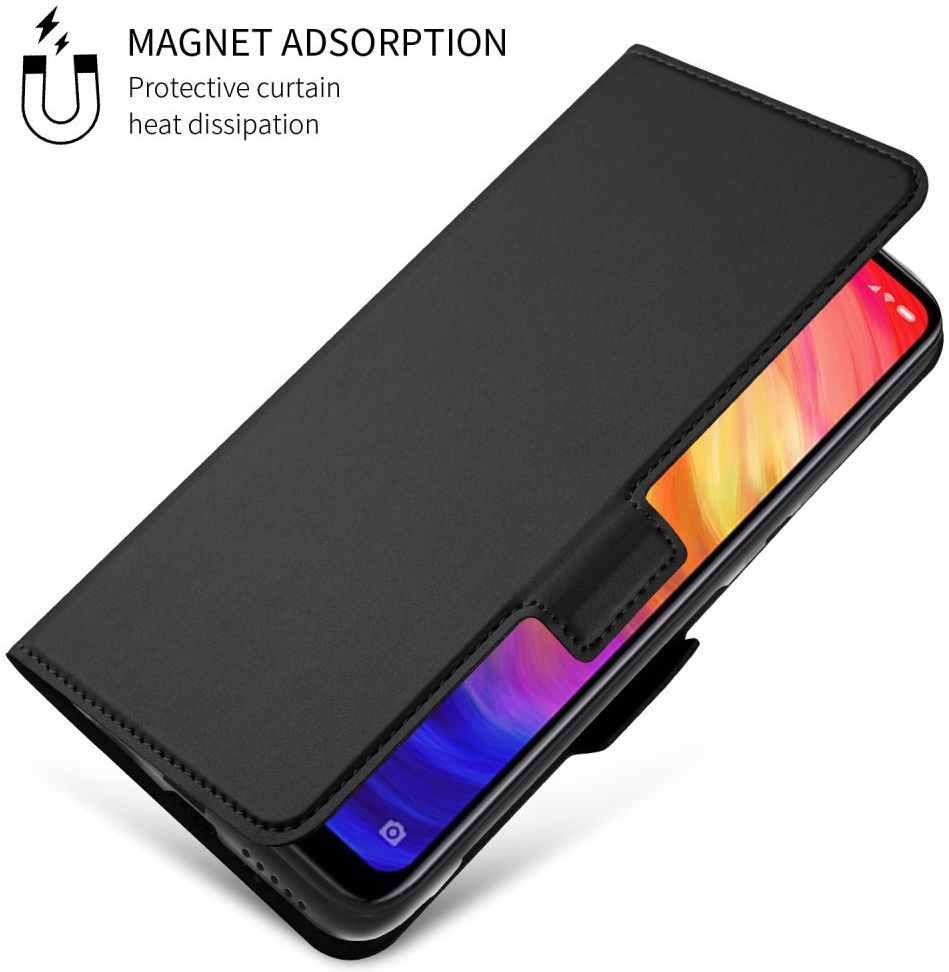 Xiaomi Redmi Note 7 Luxe Portemonnee Hoesje Zwart afbeelding 2