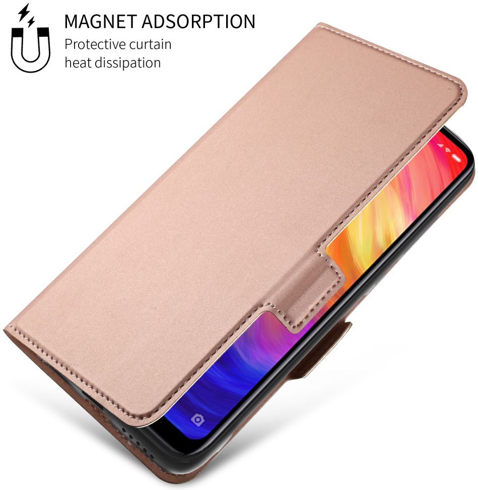 Xiaomi Redmi Note 7 Luxe Portemonnee Hoesje Rose Gold afbeelding 2