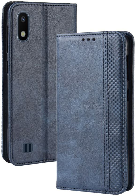 Samsung Galaxy A10 Portemonnee Vintage Hoesje Blauw afbeelding 3