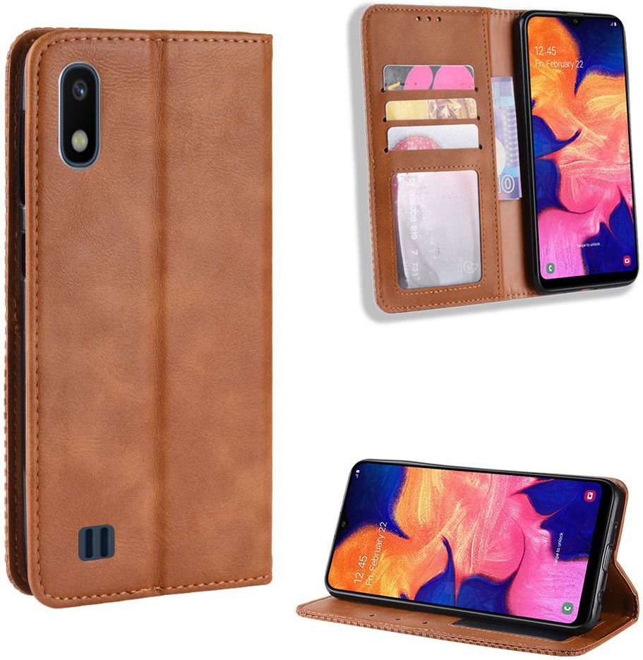 Samsung Galaxy A10 Portemonnee Vintage Hoesje Bruin afbeelding 11