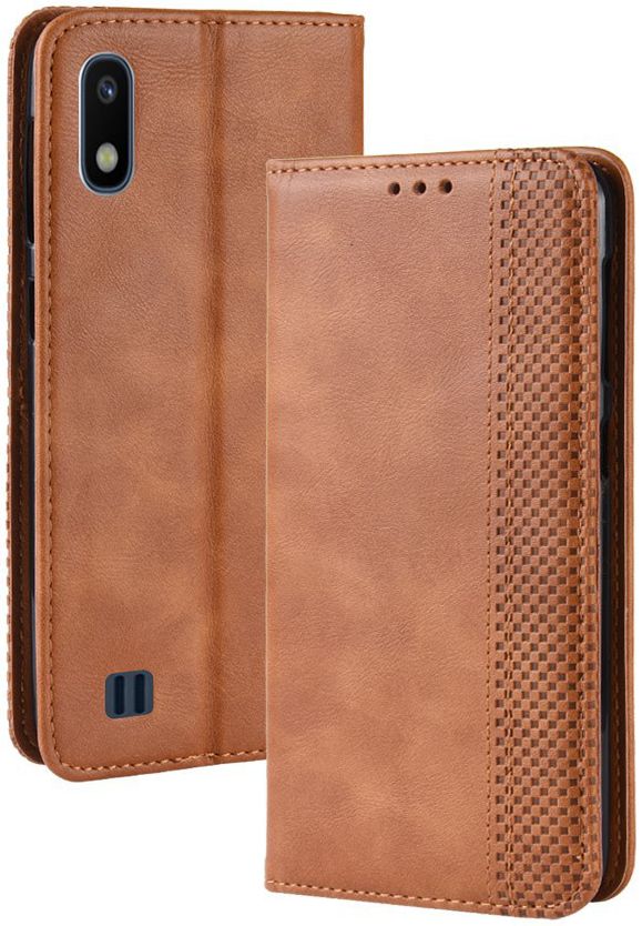 Samsung Galaxy A10 Portemonnee Vintage Hoesje Bruin afbeelding 3