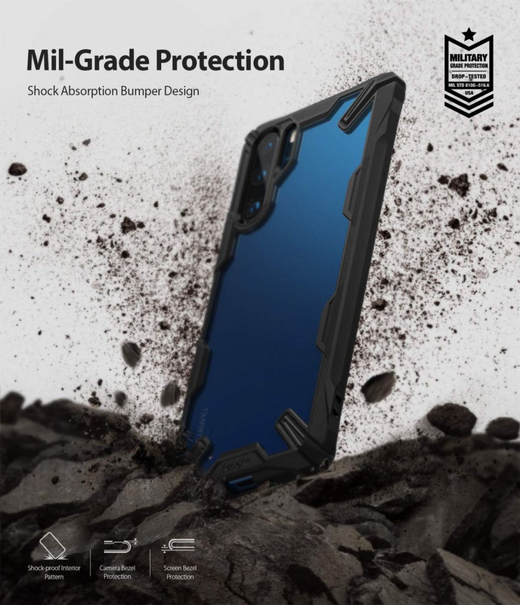 Ringke Fusion X Huawei P30 Pro Hoesje Zwart afbeelding 2
