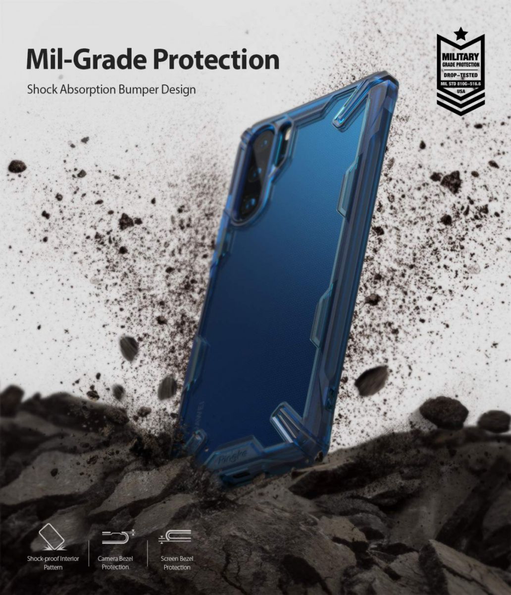 Ringke Fusion X Huawei P30 Pro Hoesje Blauw afbeelding 2