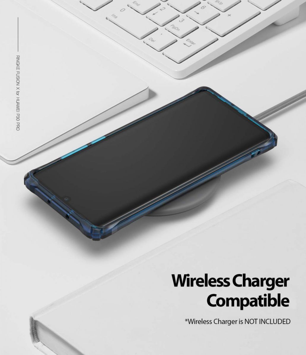Ringke Fusion X Huawei P30 Pro Hoesje Blauw afbeelding 8