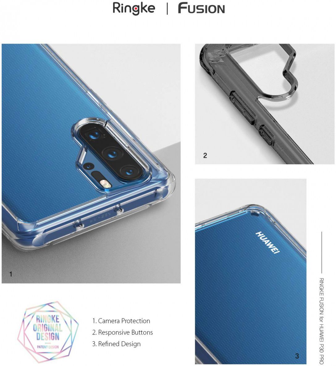 Ringke Fusion Huawei P30 Pro Hoesje Zwart afbeelding 9