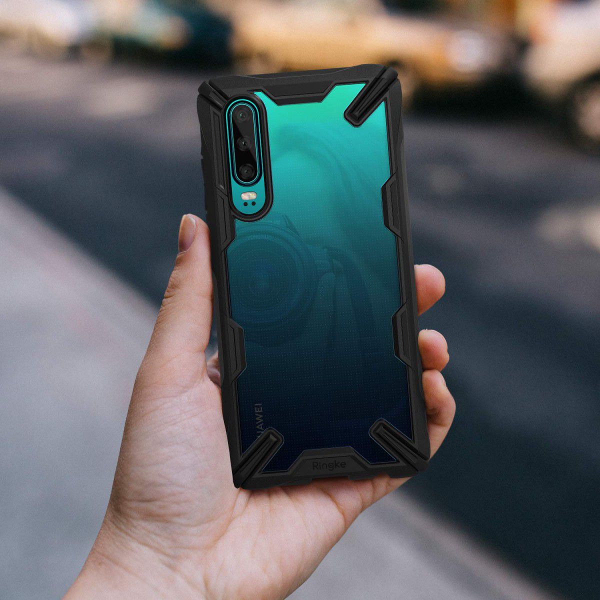 Ringke Fusion X Huawei P30 Hoesje Zwart afbeelding 7